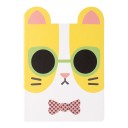 Quaderni tascabili sottili con animali 11,9 x 8,4 cm con 20 fogli a righe in confezione da 4 pezzi con orecchie rotonde sul bordo superiore 8