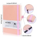 Quaderno a punti 21 x 14,5 cm Quaderno rigido con 160 pagine Adatto per pianificazione, journaling e scrittura creativa Elastico e fermaglio per penna 5