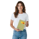 Quaderno senza righe con 96 pagine bianche e copertina a motivo a quadretti con etichetta e immagine come blocco note e taccuino per idee e piani 5