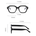Quadratische Kunststoffbrille gegen blaues Licht. Augenschutz bei der Arbeit am Computer. Lesen. Displays. Stilvolles Unisex-Design. 2