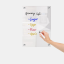 Quadro magnético transparente 20 x 30 cm Quadro de plástico apagável para desenhar e escrever Fixação com 4 ímanes Reutilizável 1