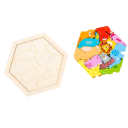 Quebra-cabeças 3D de madeira animais 18.5 x 16.5 cm Brinquedo educativo para crianças Desenvolvimento da inteligência Aprendizagem precoce Diversão 5