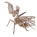 Quebra-cabeças 3D de Madeira Louva-a-Deus Modelo DIY de Animal Decoração Montável à Mão em Material Natural Presente para Crianças, Adolescentes e Adultos 2