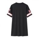 QUEEN 07 Tricou în stil jerseu sport Rochie mini cu mâneci scurte cu decolteu în V Rochie sport casual Îmbrăcăminte de stradă 5