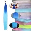 Queues de cheval synthétiques Système de deux queues de cheval avec élastique 61 cm Cheveux synthétiques Pour allonger les cheveux Postiches 16