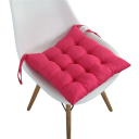 Quiltad sittdyna för stol 40 × 35 cm mjuk sits med fästringar för bekväm sittning inomhus 2