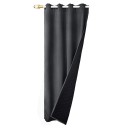 Quiltede 100% mørklægningsgardiner vinduesisolerende støjreducerende gardiner vinter tykke gardiner med ringophæng dobbeltlags isolerende gardin 132 x 213 cm 7
