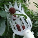 Raccoglitore di frutta con cestino in plastica e bordo seghettato Supporto per l'innesto su asta Dimensioni 20 x 10,5 cm Raccolta di frutta 5