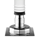 Raccord de drain de sol pour machine à laver, droit, chromé, adaptateur universel de tuyau pour lave-vaisselle et broyeur à déchets, évacuation gravitaire 2