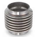 Raccord flexible d'échappement 57 x 63 x 76 mm Soufflet d'échappement Acier inoxydable résistant Argenté Amortissement des vibrations Universel 1