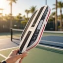 Rachetă de pickleball cu formă prelungită Complet închisă Grosime 16 mm Miez din spumă TFP Neagră cu margine albă Pentru antrenament și meciuri 7