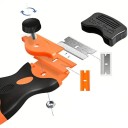 Racletă cu lame înlocuibile pentru folii și adezivi 11,5x4,5 cm Lamă din plastic și metal pentru geamuri, ceramică și geam auto, 20 de lame de rezervă 2