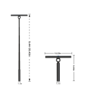 Racletă pentru duș cu mâner telescopic pentru uși din sticlă cca 98 cm cu lamelă din silicon, curățător de feronerie și oglinzi pentru baie 3