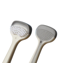 Raclette à langue double face 16 x 3 cm Nettoyeur de langue hygiénique avec deux types de surface et œillet Outil ergonomique pour l'hygiène 2