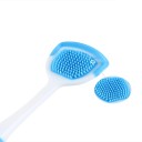 Raclette en silicone double face pour langue 18 cm Brosse à langue 2 en 1 Picots petits et grands Nettoyeur de langue pour éliminer 2