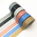 Rácsozott papíralapú ragasztószalag 10 m x 15 mm DIY maszkoló tervező dekoratív szalag scrapbookinghoz és journalinghoz különböző színekben 1
