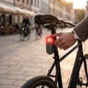 Radarové zadní světlo na kolo COOSPO TR70 7 světelných režimů Výdrž až 40 h Vodotěsnost IP67 Černé s červeným světlem Na sedlovku 3