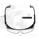 Radbrille gegen Wind und Regen Verstellbare Bügellänge 139–150 mm Kunststoffausführung Breite 150 mm Höhe 55 mm 3