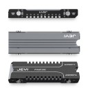 Radiador para M.2 SSD 78 x 23 x 10 mm para discos 2280 NVMe e NGFF com aletas e condutividade térmica de 237 W/mK em cinza e preto 4