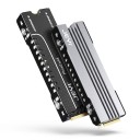 Radiador para M.2 SSD 78 x 23 x 10 mm para discos 2280 NVMe e NGFF com aletas e condutividade térmica de 237 W/mK em cinza e preto 5
