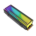 Radiateur SSD en aluminium ARGB 73x25,4x15 mm 5V 3Pin pour disque M.2 NVMe Évacuation efficace de la chaleur Éclairage RGB Protection de la performance 3