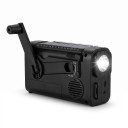 Rádio de emergência 4,1 x 14,5 x 7,8 cm com manivela, painel solar e lanterna FM AM SW e WB com Bluetooth e carregamento de telefone laranja e preto 4