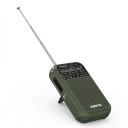 Radio de poche 12,5 x 2,8 x 7,2 cm au style rétro avec 4 bandes FM1 FM2 MW et SW avec traitement de signal DSP et antenne télescopique 5