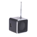 Radio FM Digitale Portatile con Altoparlante e Display LCD 3W Lettore MP3 Scheda TF USB Mini Ricevitore Radio Ricaricabile 600mAh Audio LED Slot 32GB 6