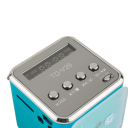 Radio FM Digitale Portatile con Altoparlante e Display LCD 3W Lettore MP3 Scheda TF USB Mini Ricevitore Radio Ricaricabile 600mAh Audio LED Slot 32GB 8