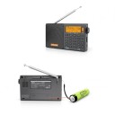 Rádio portátil multibanda 15,7 x 9,2 x 3,2 cm com bandas FM AM SW MW LW e AIR com SSB e RDS e bateria removível na cor preta 4