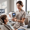 Radiographie dentaire numérique portable avec capteur et écran tactile de 4 pouces, petit, 60 kV, 220V UE, blanc, pour pratique dentaire et vétérinaire 4