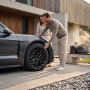 Radkappen 18" Tesla Model 3 Highland Set 4 Stk Kunststoff ABS Glänzend Schwarz Mit Mittelabdeckungen Ventilöffnung Felgenabdeckungen 4