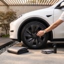 Radkappen 19" Tesla Model Y Juniper 2025-2026 Set 4 Stk Kunststoff PC und ABS Ventilöffnung Radabdeckungen für Autos 3