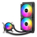 Raffreddamento a liquido CPU Teucer AIO dissipatore liquido RGB retroilluminato Radiatore 240 mm 2 ventole Base in rame Per Intel LGA1700 e AMD 7