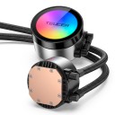 Raffreddamento a liquido CPU Teucer AIO dissipatore liquido RGB retroilluminato Radiatore 240 mm 2 ventole Base in rame Per Intel LGA1700 e AMD 6