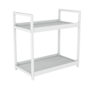 Raft de depozitare pentru baie cu două niveluri 30x17x30 cm, organizator multifuncțional pentru cosmetice, raft de baie de mare capacitate 2