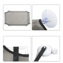 Raft dublu suspendat pentru animale de companie cu ventuze pe sticlă și curele din nailon Dimensiuni 50 x 30 cm 5