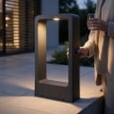 Rahmen Garten LED Leuchte 15 W COB Neutralweiß 4500 K 40 cm Aluminium DC 12 V Schwarz Wasserdichter Poller für Rasen- und Landschaftsbeleuchtung 4