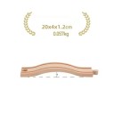 Raised Wooden Track 20 x 4 x 1.2 cm Elevated Track Transition Smooth Connection Expansion of Train Track Stable Piece for Children 2