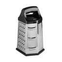 Rallador multifuncional de 6 caras para verduras 23 × 9 × 6,5 cm de acero inoxidable negro y plateado para cortar alimentos 1