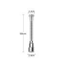 Rallonge flexible pour robinet 50 × 2,2 × 2,4 cm buse rotative à 360° avec aérateur en acier inoxydable universel pour évier de cuisine 9