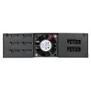 Rámeček na pevné disky Hot-swap 6 Gb/s 6 pozic pro 2,5palcové SATA HDD i SSD Kovové tělo s ventilátorem Černý Do pozice 5,25 palce v PC 2
