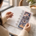 Rameiro transparente para fotos com anéis 166 x 80 mm Para 20 fotos 10 folhas e 20 páginas Encadernação em anéis Para fotografias e pequenas memórias 6