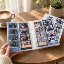 Rameiro transparente para fotos com argolas 166 x 137 mm Para 40 fotos 10 folhas e 20 páginas 2 bolsos por página Para fotografias e fotopás 4