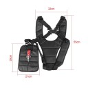 Ramenní postroj na sekání trávy nastavitelné popruhy 55 x 32 cm bederní podložka 29 x 21 cm nylon černý pro křovinořez a vyžínač 3