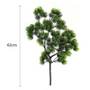 Ramo di pino artificiale 42 cm Punte verdi Pianta finta Accessorio decorativo Bonsai Decorazione domestica Composizione floreale per matrimoni Decorazione floreale 6