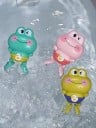 Rana di gomma da tirare in acqua 12,5 x 8 x 4,5 cm Giocattolo acquatico in plastica per la vasca da bagno e la piscina Senza batterie 5