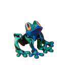 Rana magnetica polohabile figura flessibile max 14 cm struttura snodabile decorazione per superfici metalliche frigorifero 2
