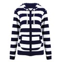 Randig hoodie för dam A33 6
