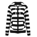 Randig hoodie för dam A33 3